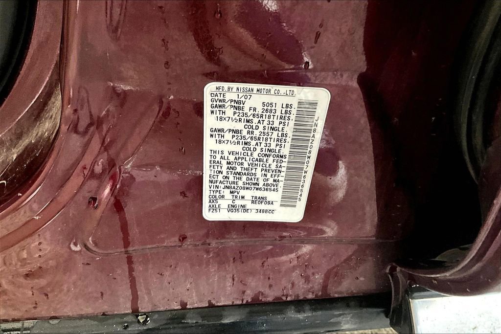 Used 2007 Nissan Murano S w/ Convenience Pkg image 17