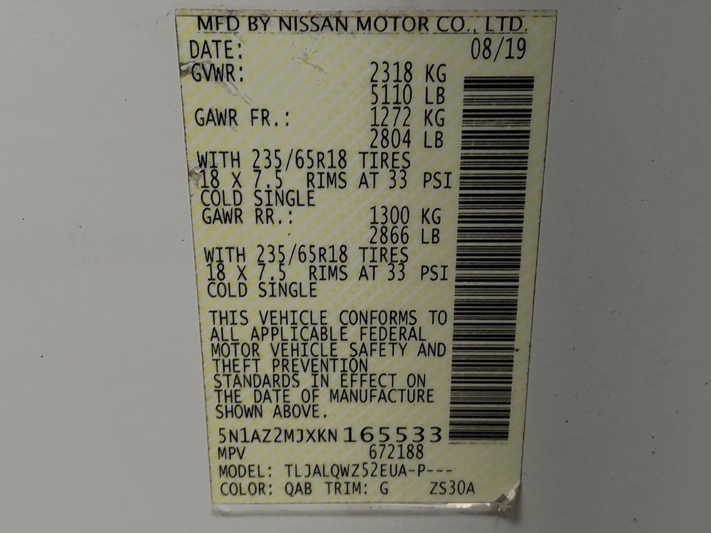Used 2019 Nissan Murano SV w/ Premium Package FWD image 33