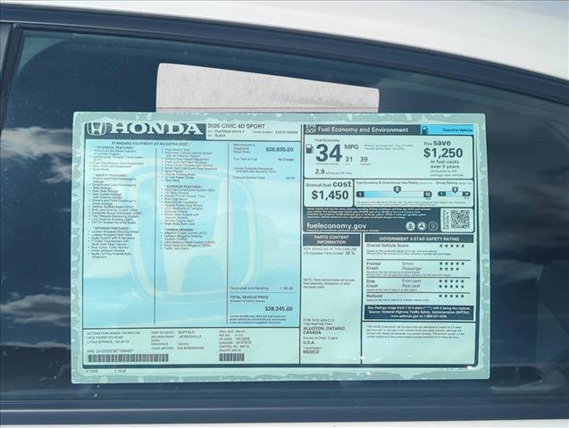 New 2026 Honda Civic Sport image 20