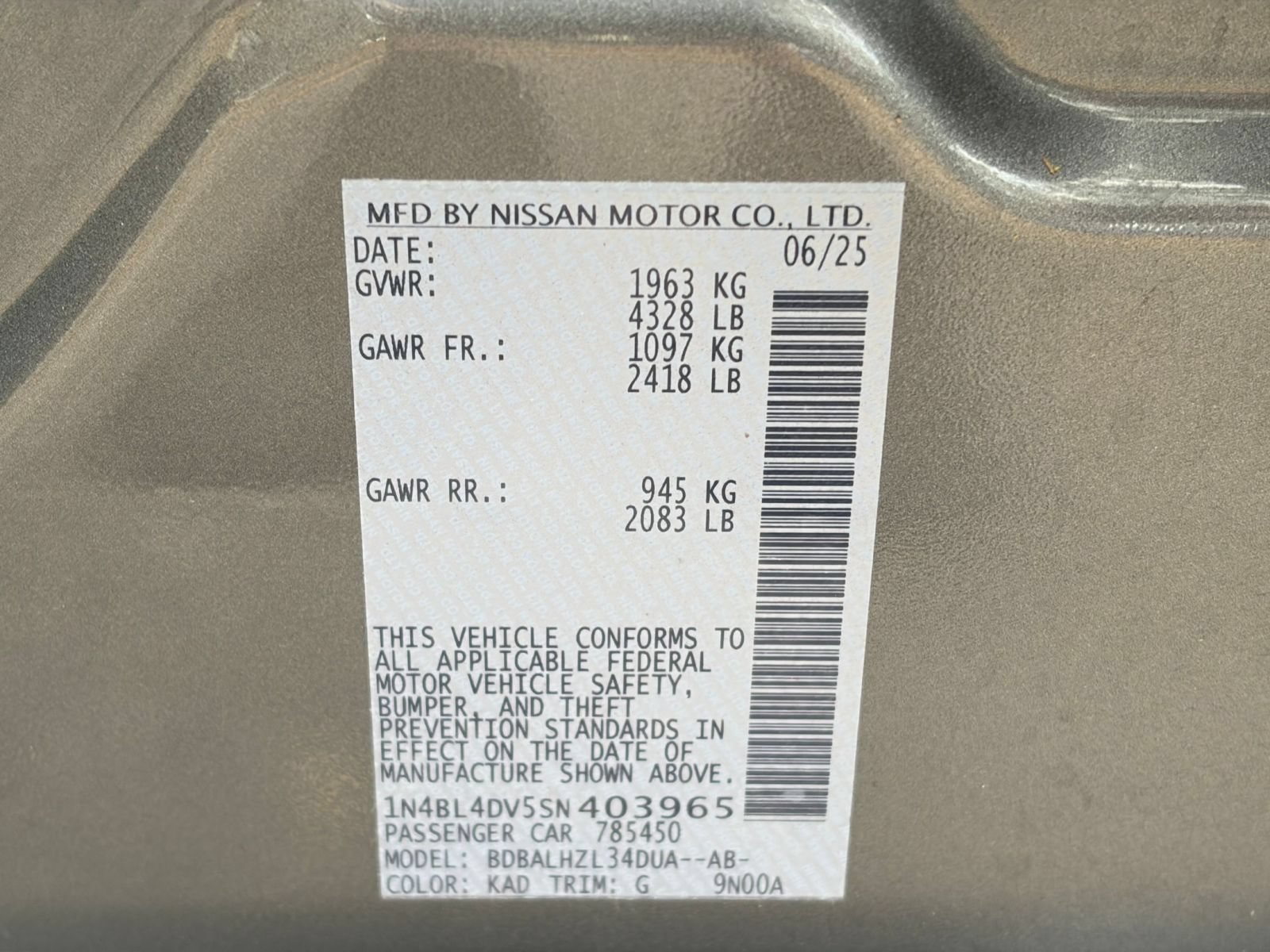 Used 2025 Nissan Altima 2.5 SV FWD image 24