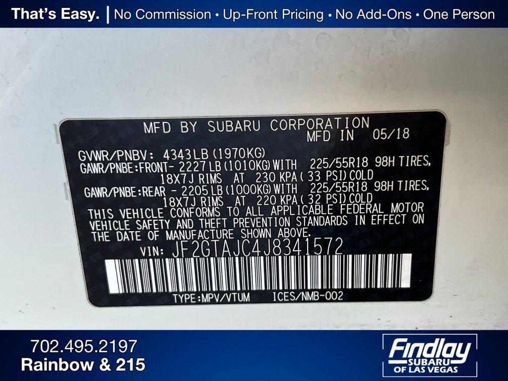 Used 2018 Subaru Crosstrek 2.0i Limited image 30