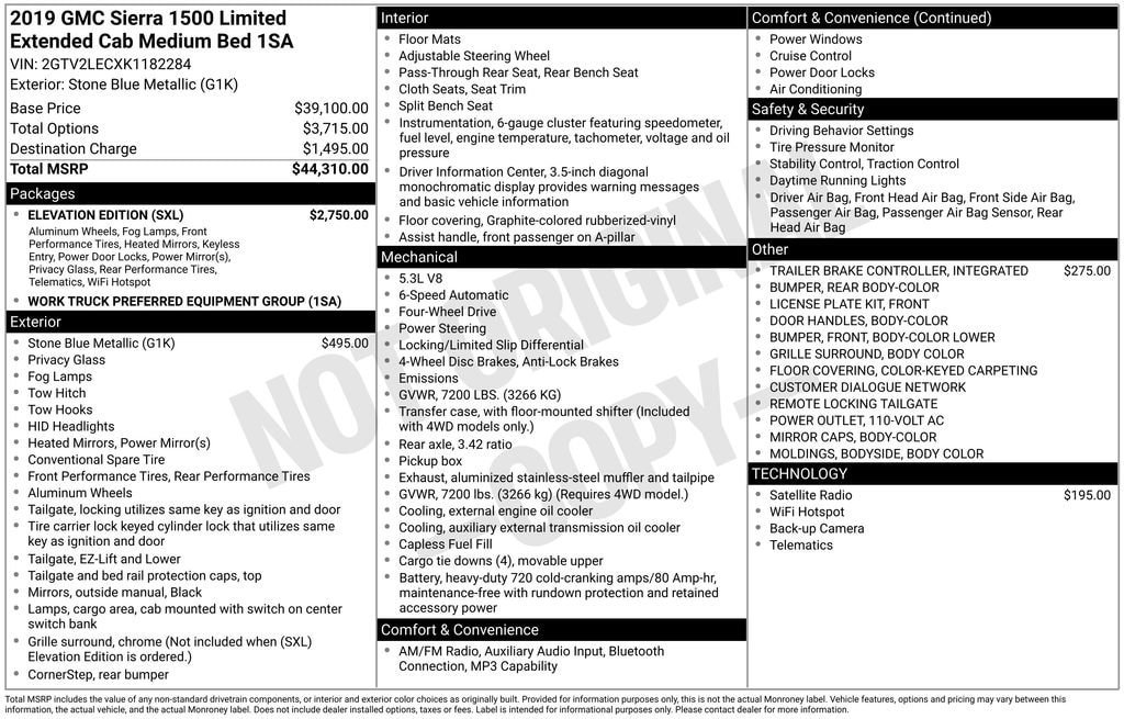 Used 2019 GMC Sierra 1500 Limited w/ Elevation Edition AWD/4WD image 3