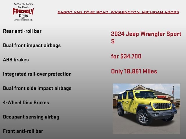 Used 2024 Jeep Wrangler Sport S image 25