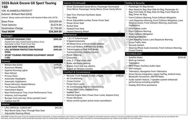 New 2026 Buick Encore GX Sport Touring w/ Comfort Package AWD/4WD image 23