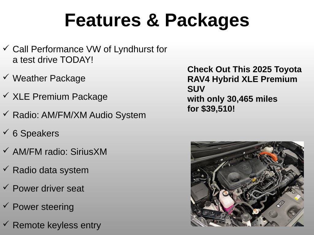 Used 2025 Toyota RAV4 XLE Premium w/ Weather Package AWD/4WD image 4