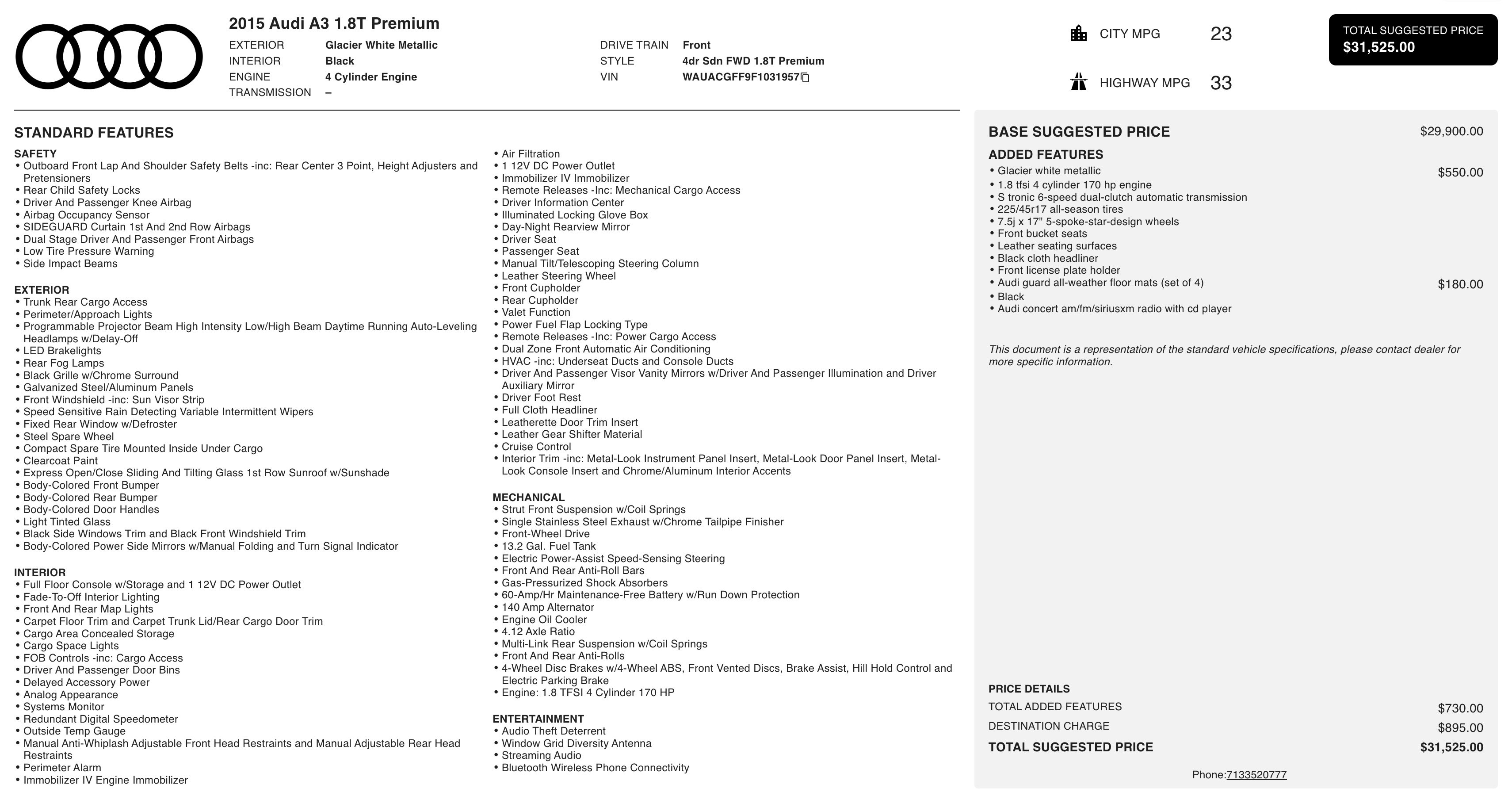 Used 2015 Audi A3 1.8T Premium image 5