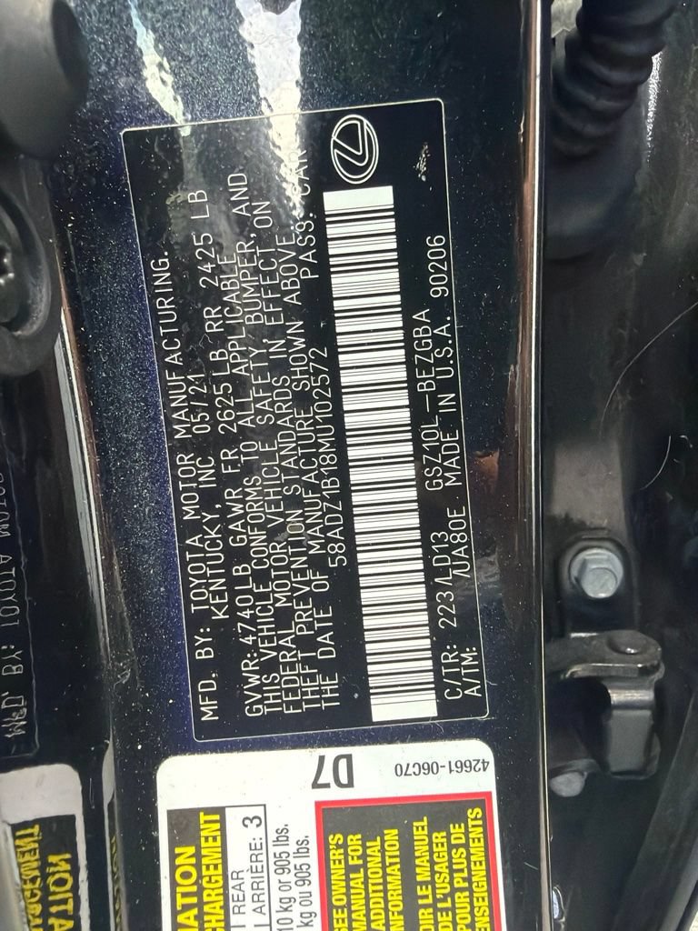 Used 2021 Lexus ES 350 w/ Premium Package FWD image 8