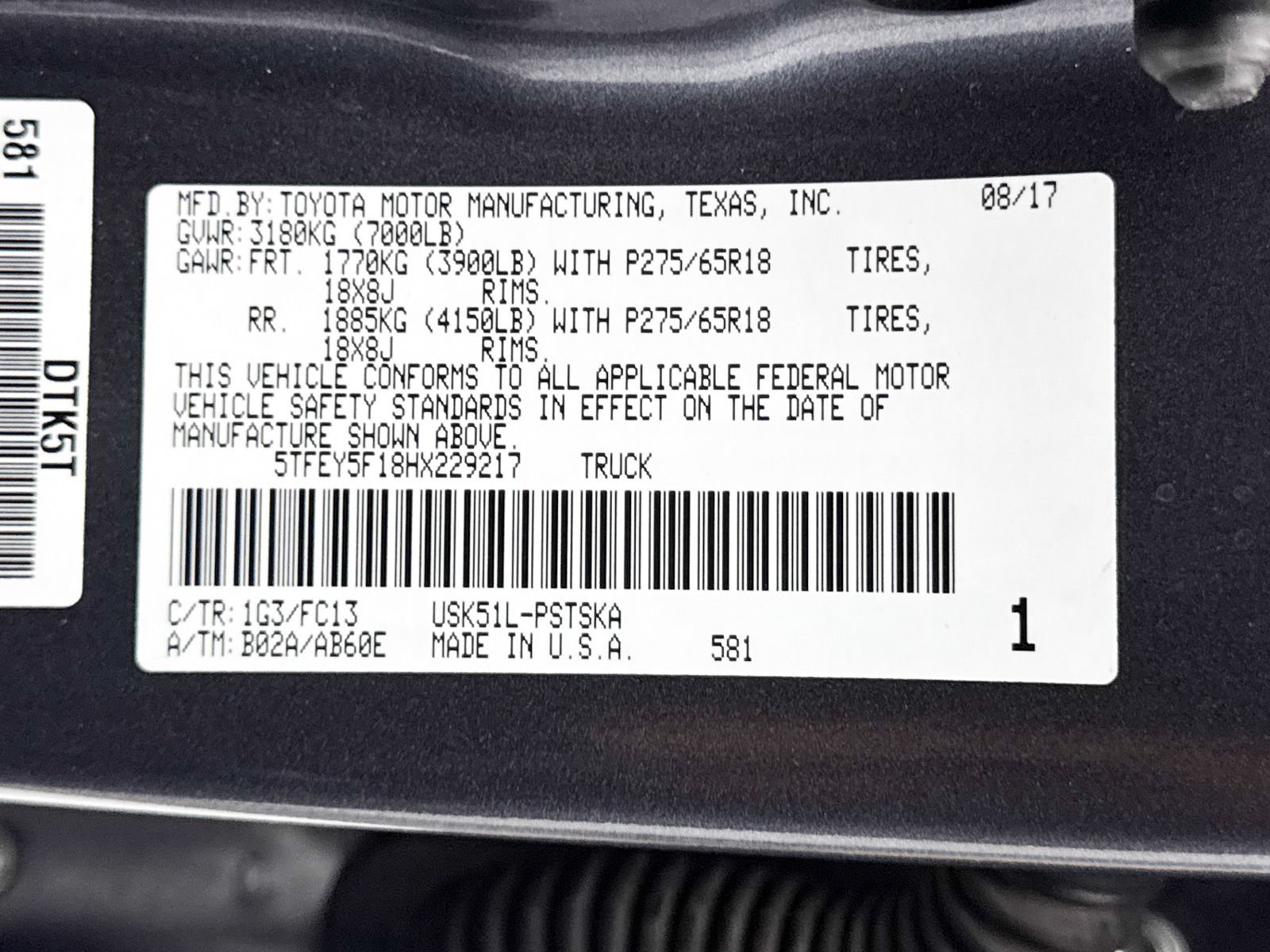 Used 2017 Toyota Tundra SR5 w/ SR5 Upgrade Package RWD image 34