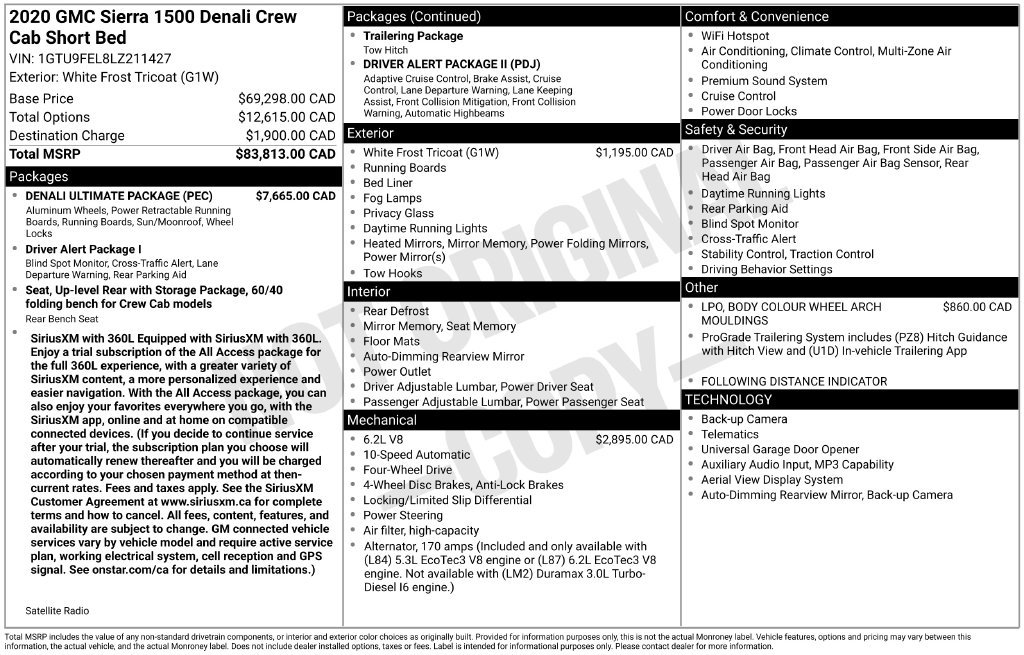 Used 2020 GMC Sierra 1500 Denali w/ Denali Ultimate Package AWD/4WD image 14