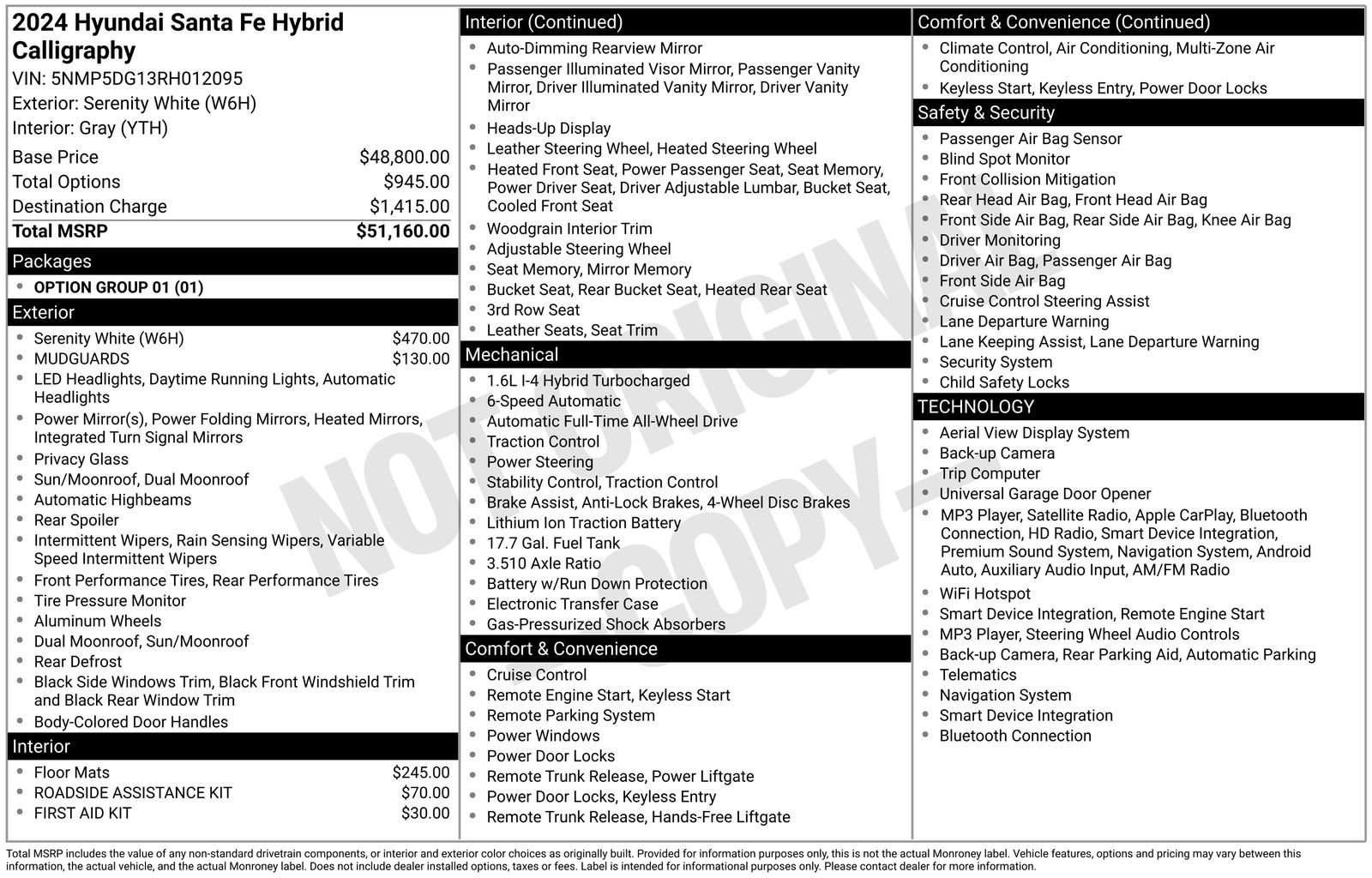 Certified 2024 Hyundai Santa Fe Calligraphy AWD/4WD image 35