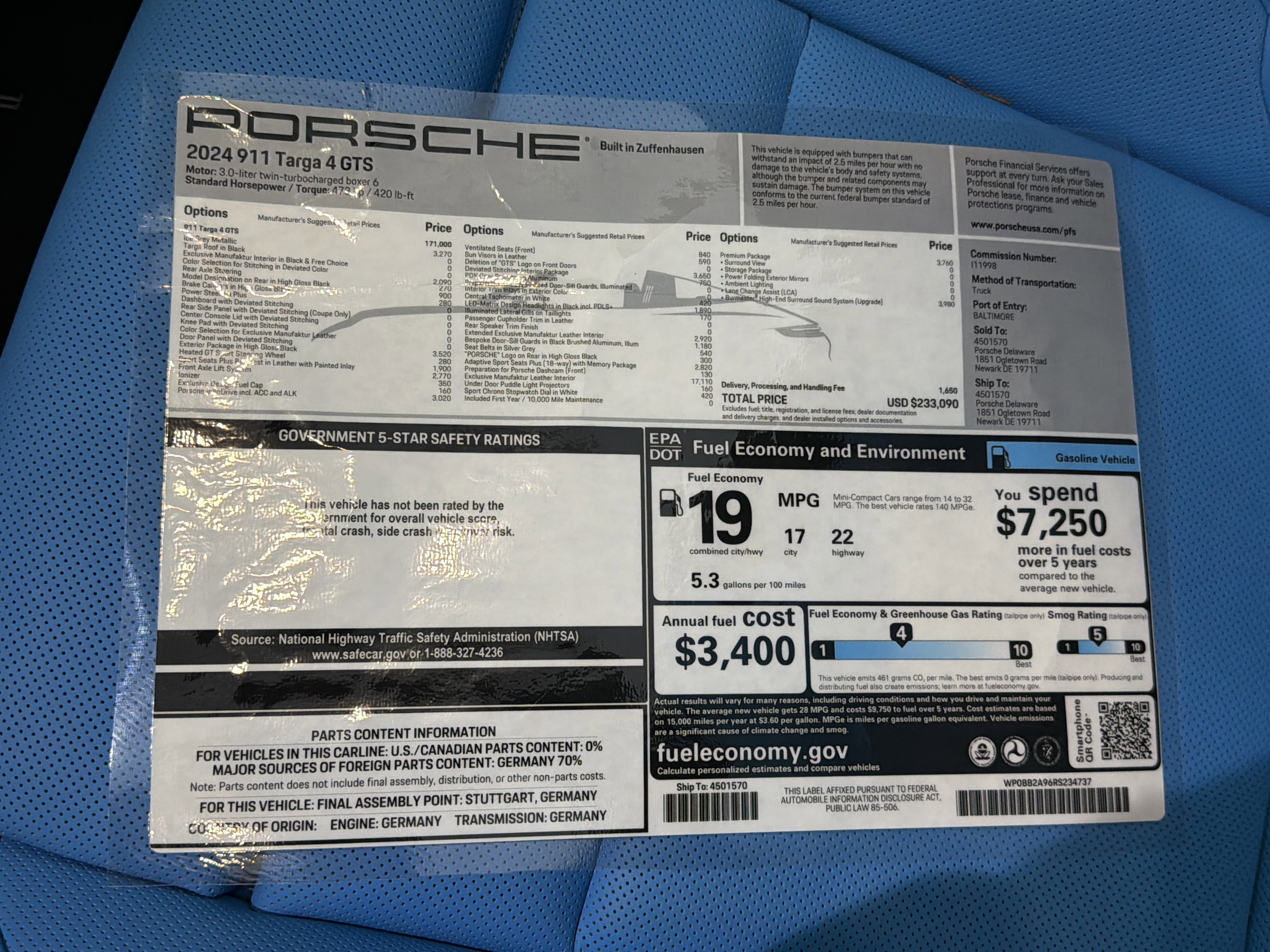 Certified 2024 Porsche 911 Targa 4 GTS image 52