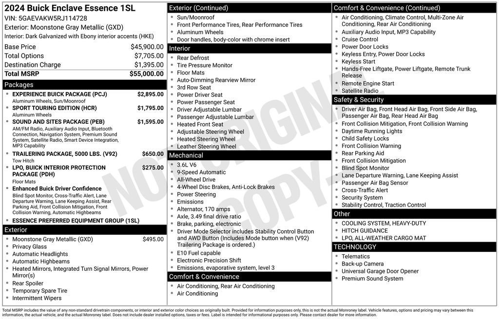 Certified 2024 Buick Enclave Essence w/ Experience Buick Package AWD/4WD image 45