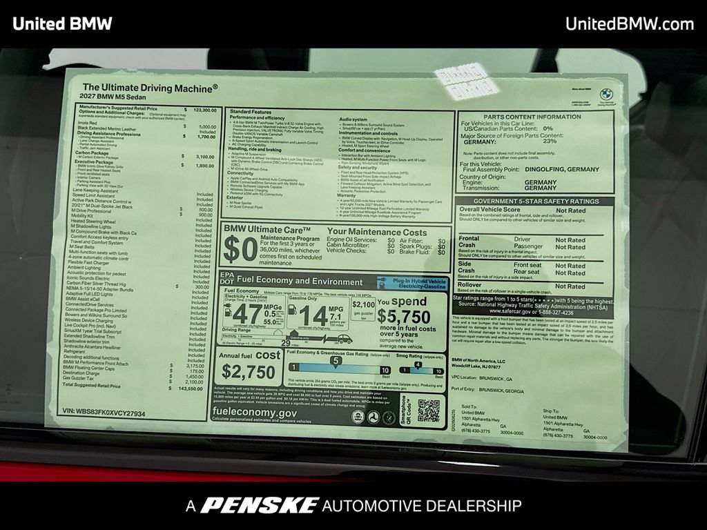 New 2027 BMW M5 w/ Carbon Package AWD/4WD image 14