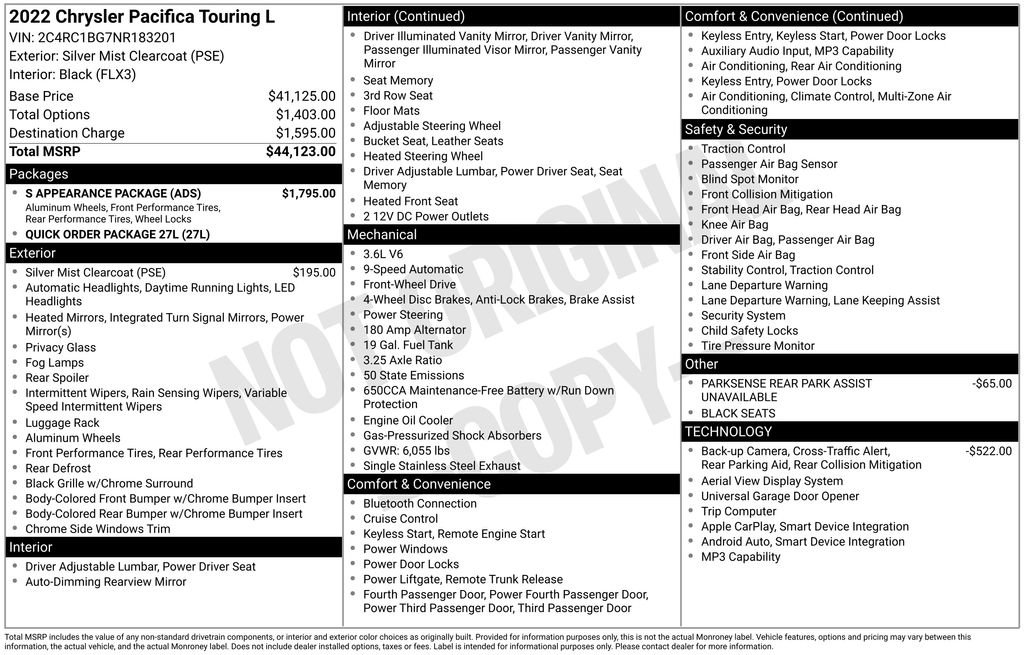 Used 2022 Chrysler Pacifica Touring-L w/ S Appearance Package FWD video 1
