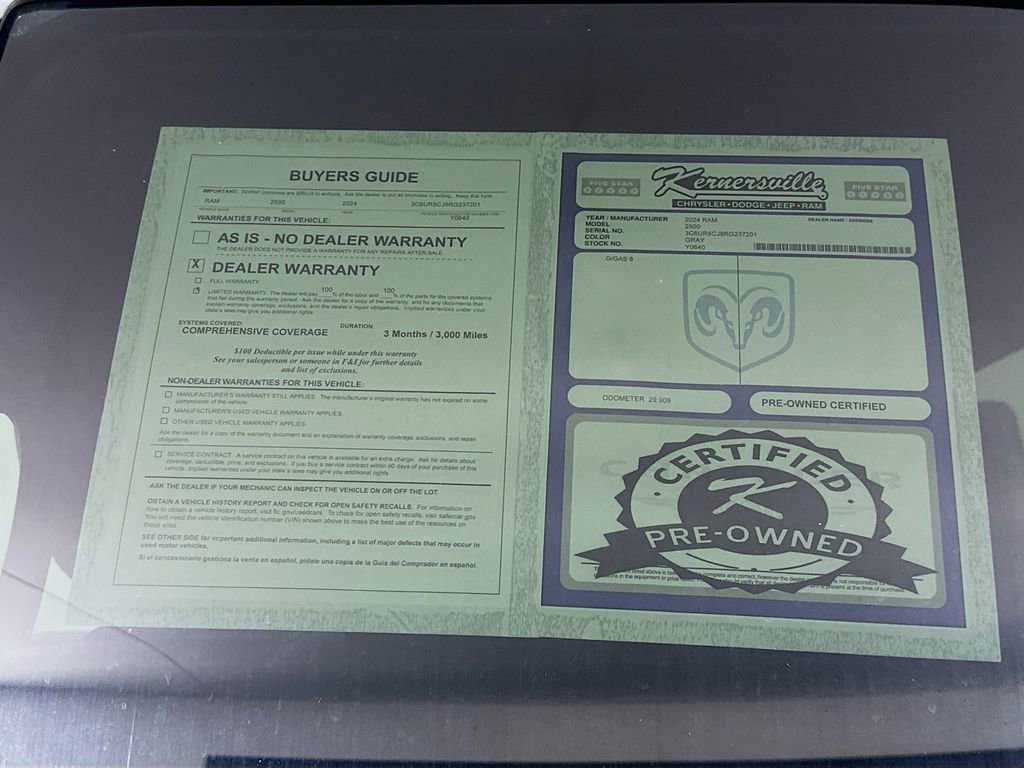 Used 2024 RAM 2500 Tradesman w/ Chrome Appearance Group image 36