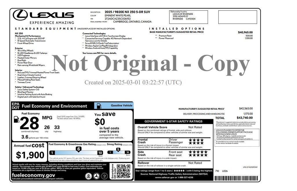 Used 2025 Lexus NX 250 FWD image 5