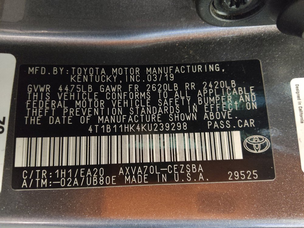 Used 2019 Toyota Camry SE FWD image 33