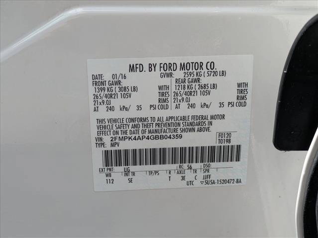 Used 2016 Ford Edge Sport w/ Equipment Group 401A AWD/4WD image 23