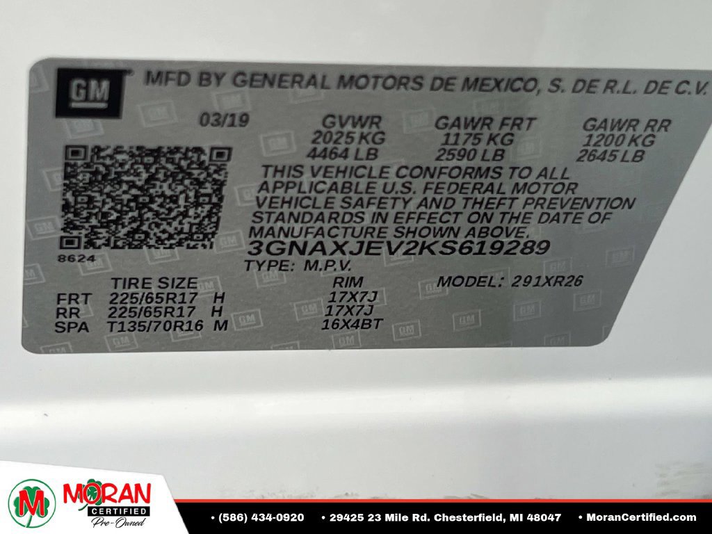 Used 2019 Chevrolet Equinox LT w/ Driver Convenience Package FWD image 17