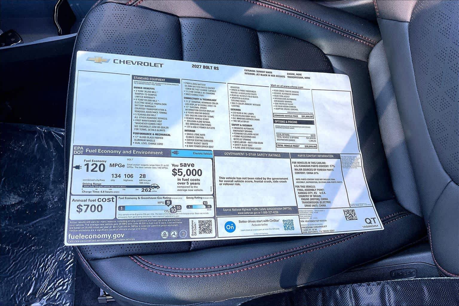 New 2027 Chevrolet Bolt RS image 20