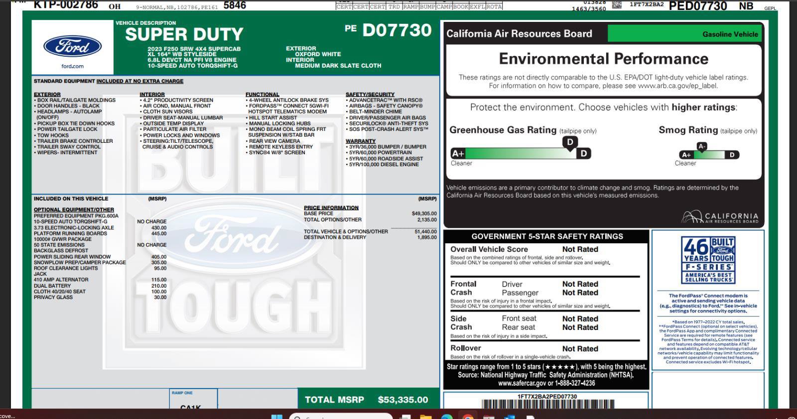 Used 2023 Ford F250 XL w/ Snow Plow/Camper Package AWD/4WD image 4