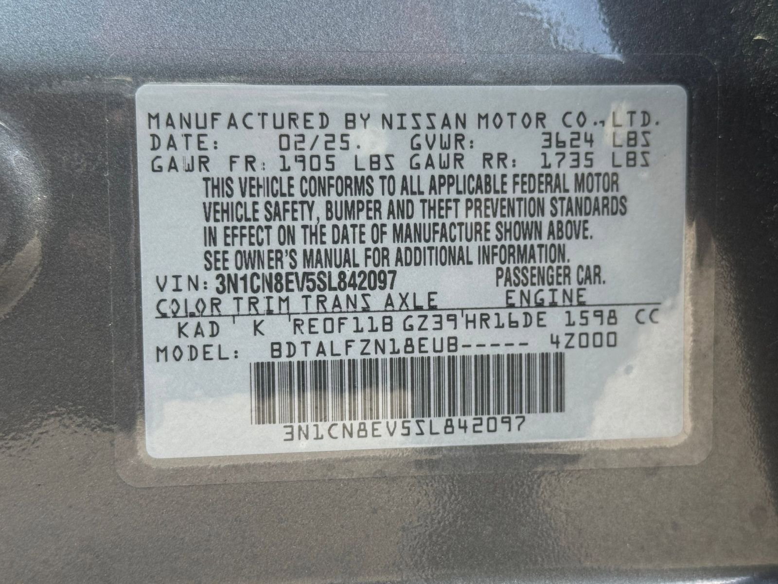 Used 2025 Nissan Versa SV image 24