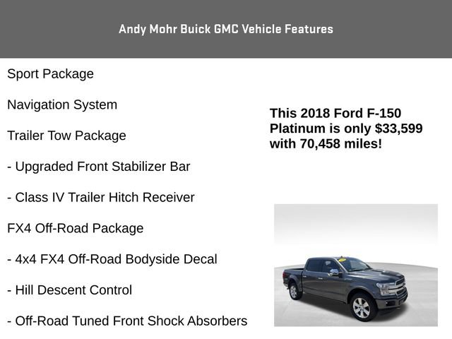 Used 2018 Ford F150 Platinum w/ Equipment Group 701A Luxury AWD/4WD image 12