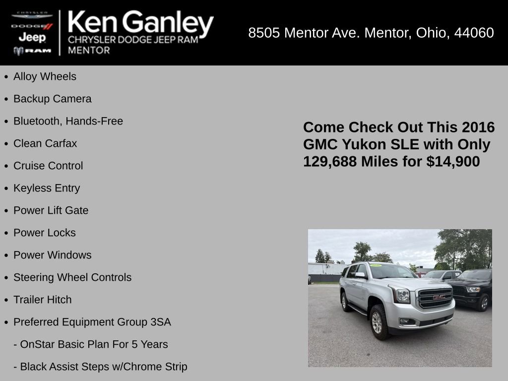 Used 2016 GMC Yukon SLE w/ HD Trailering Package AWD/4WD image 5