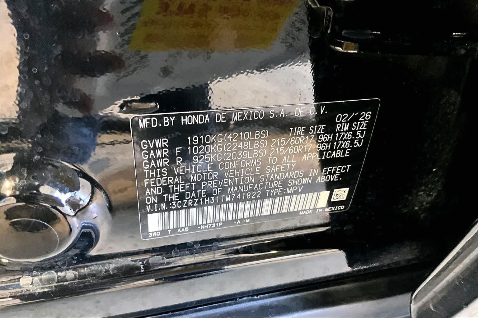 Used 2026 Honda HR-V LX image 18