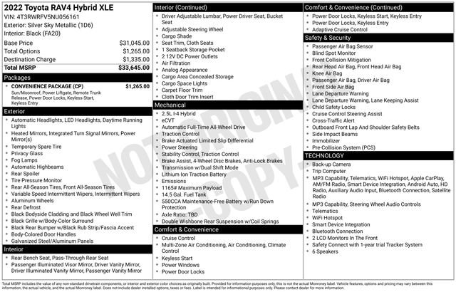 Used 2022 Toyota RAV4 XLE w/ Convenience Package AWD/4WD image 49