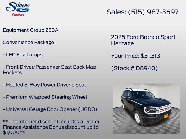 Used 2025 Ford Bronco Sport Heritage w/ Convenience Package image 7