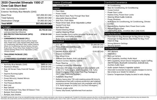 Used 2020 Chevrolet Silverado 1500 LT w/ True North Edition AWD/4WD image 40