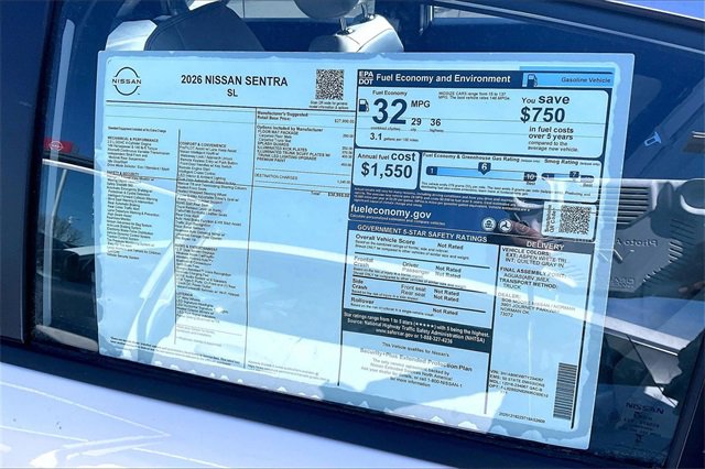 New 2026 Nissan Sentra SL w/ Floor Mat Package image 12