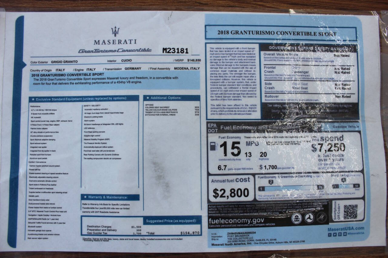 Used 2018 Maserati GranTurismo Sport RWD image 20