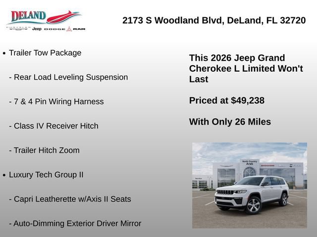 New 2026 Jeep Grand Cherokee L Limited w/ Luxury Tech Group II RWD image 9