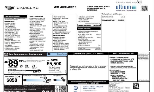 Used 2024 Cadillac Lyriq Luxury AWD/4WD image 2
