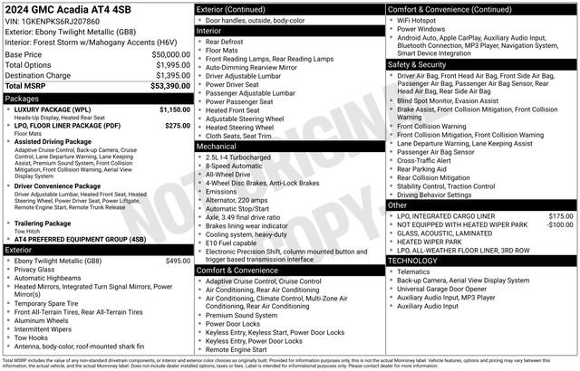 Used 2024 GMC Acadia AT4 w/ Luxury Package image 40