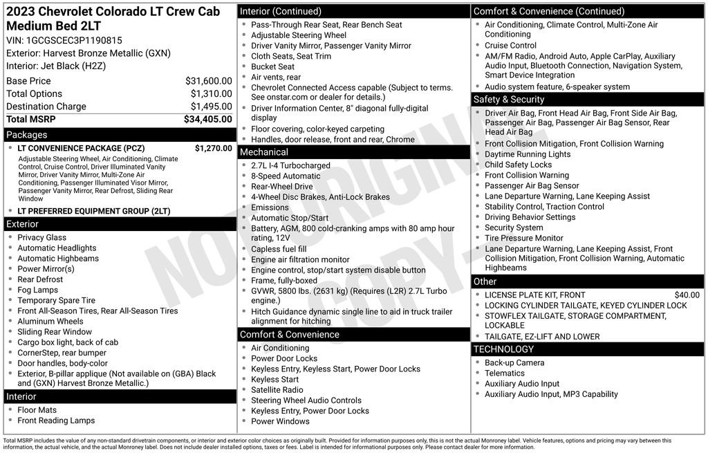 Used 2023 Chevrolet Colorado LT w/ LT Convenience Package image 4