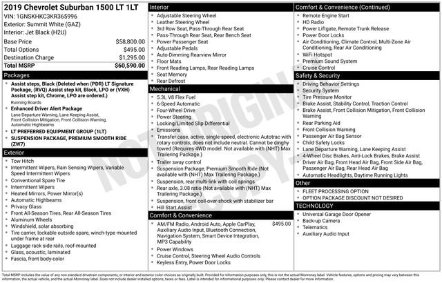 Used 2019 Chevrolet Suburban LT AWD/4WD image 4