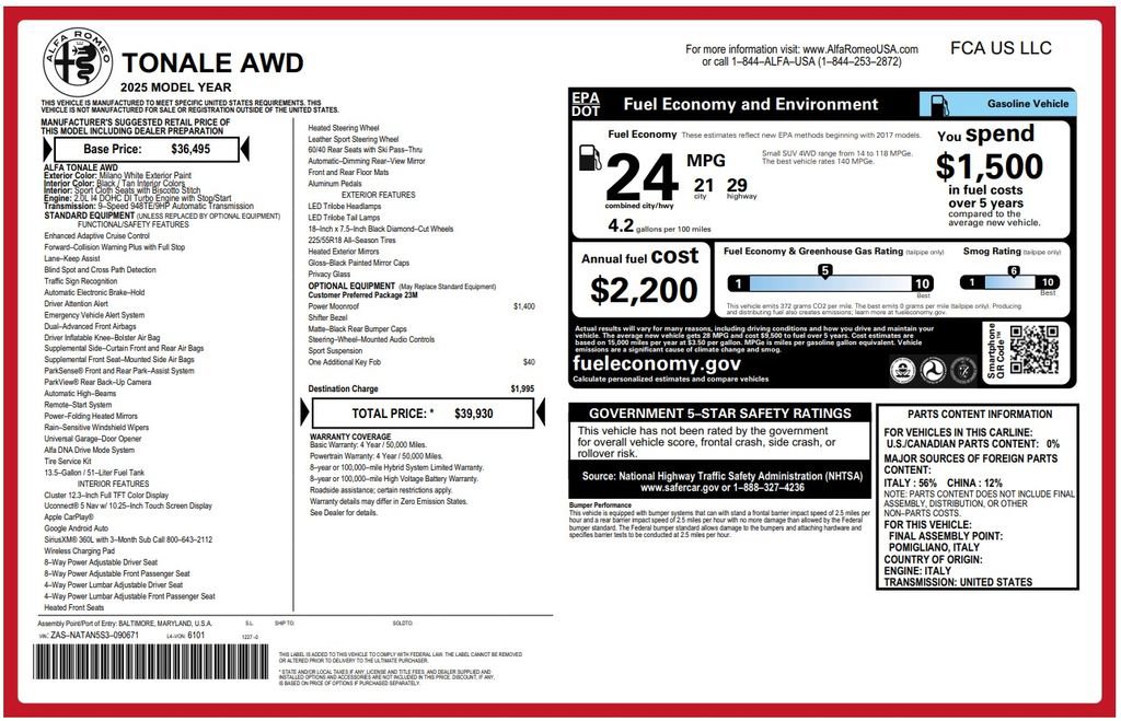 Used 2025 Alfa Romeo Tonale image 3