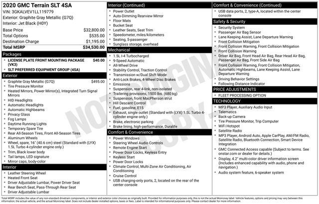 Used 2020 GMC Terrain SLT image 41