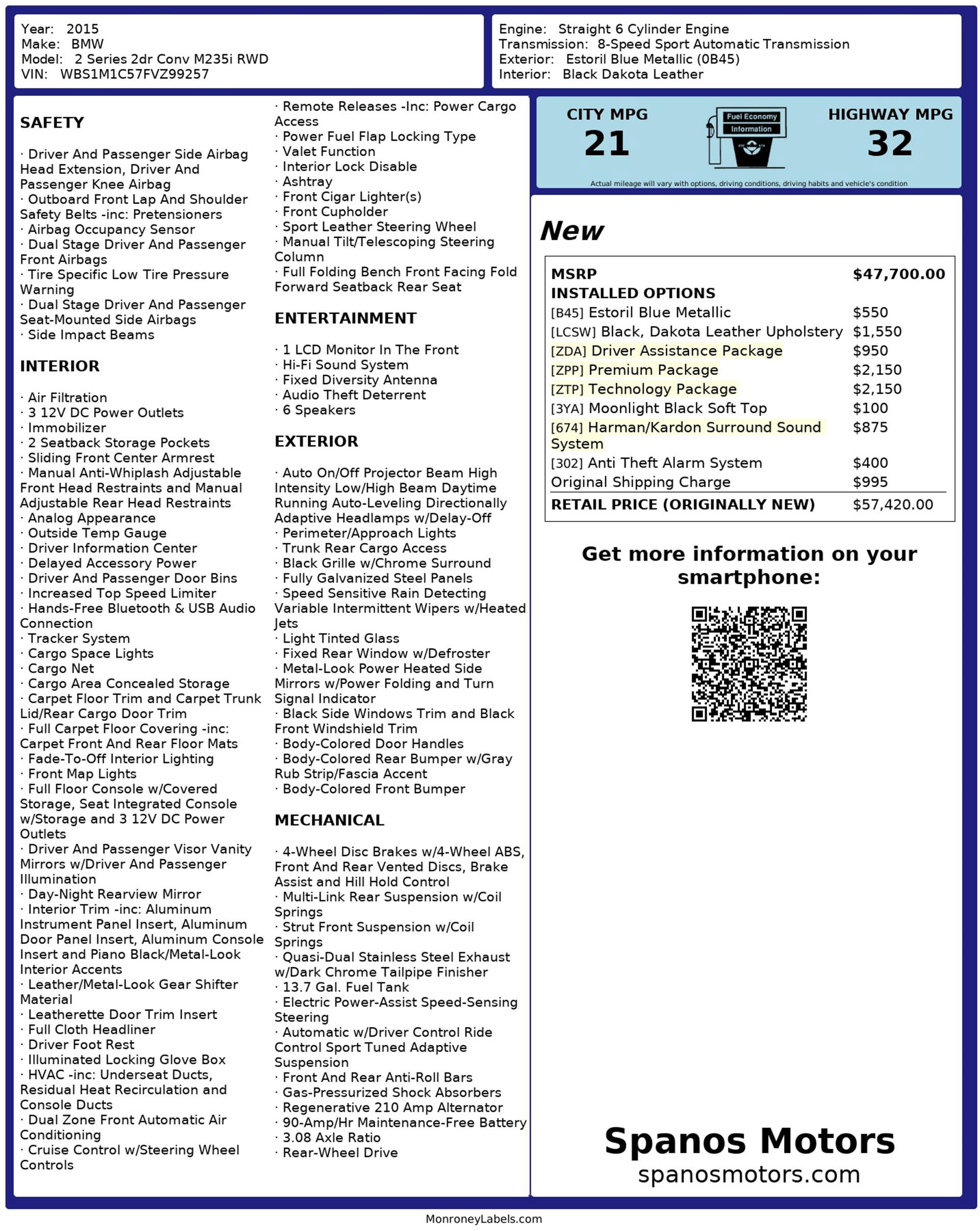 Used 2015 BMW M235i Convertible image 3