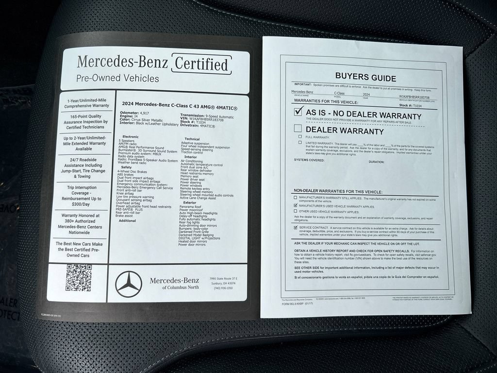 Used 2024 Mercedes-Benz C 43 AMG 4MATIC Sedan image 39