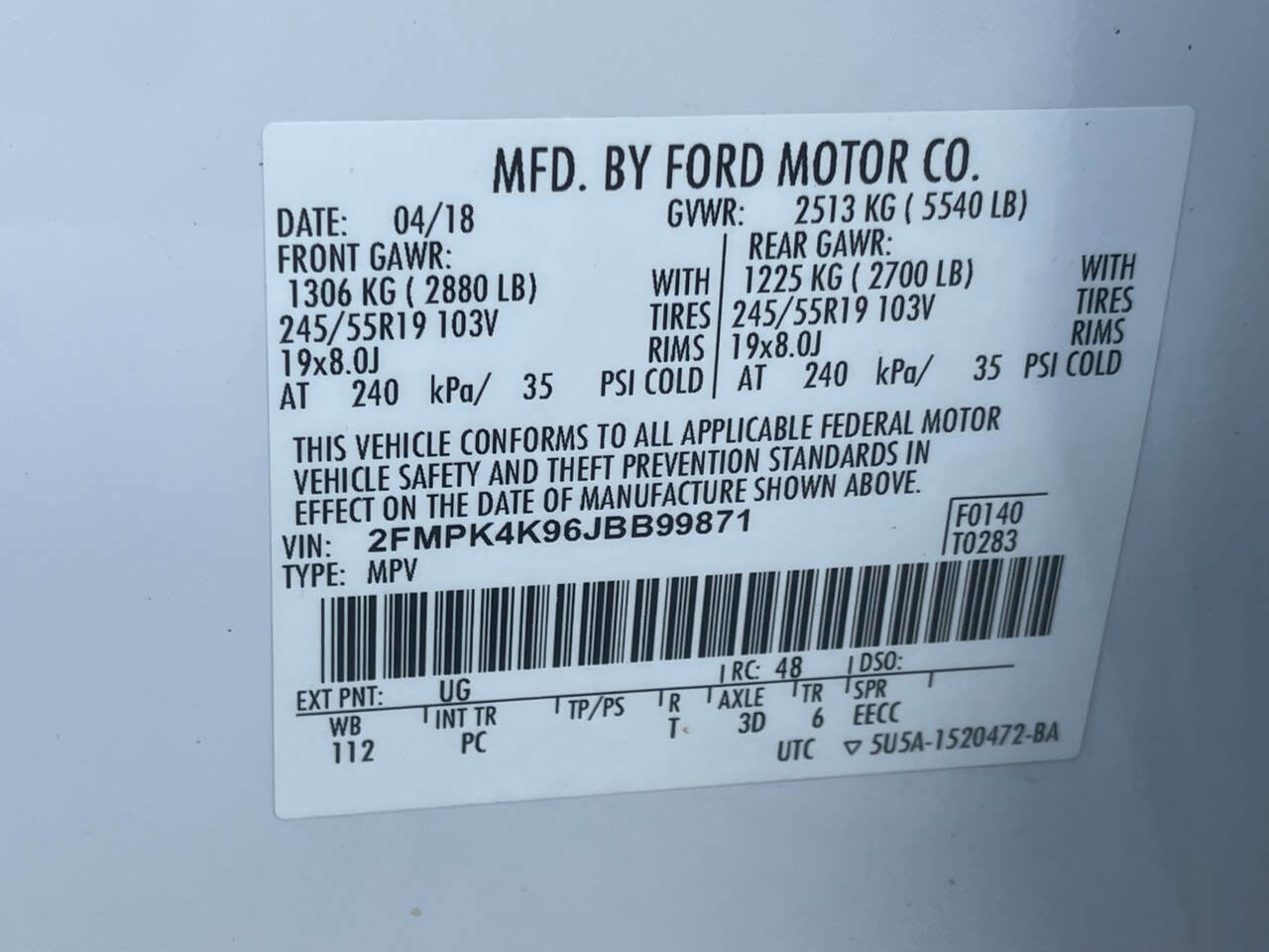 Used 2018 Ford Edge Titanium w/ Equipment Group 302A AWD/4WD image 30