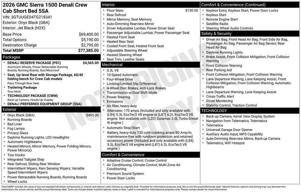Used 2026 GMC Sierra 1500 Denali w/ Denali Reserve Package AWD/4WD image 6