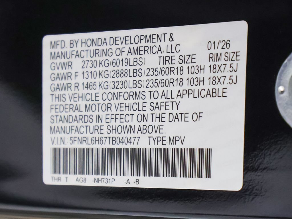 Certified 2026 Honda Odyssey EX-L image 53