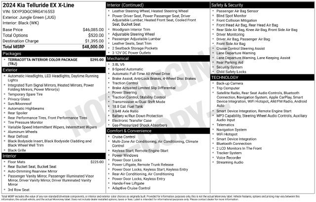 Certified 2024 Kia Telluride EX X-Line AWD/4WD image 38