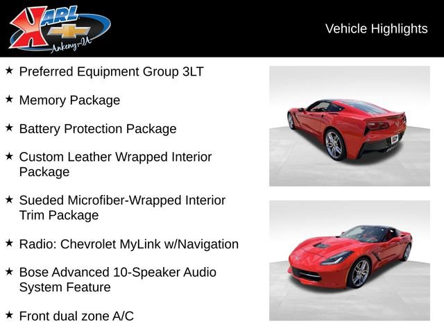 Certified 2015 Chevrolet Corvette Stingray Coupe w/ 3LT Preferred Equipment Group RWD image 2