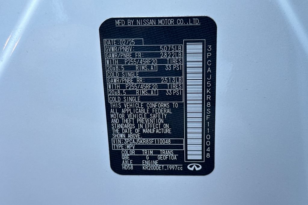 Used 2025 INFINITI QX55 Essential AWD/4WD image 29