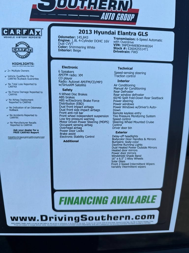 Used 2013 Hyundai Elantra GLS w/ Preferred Pkg FWD image 32
